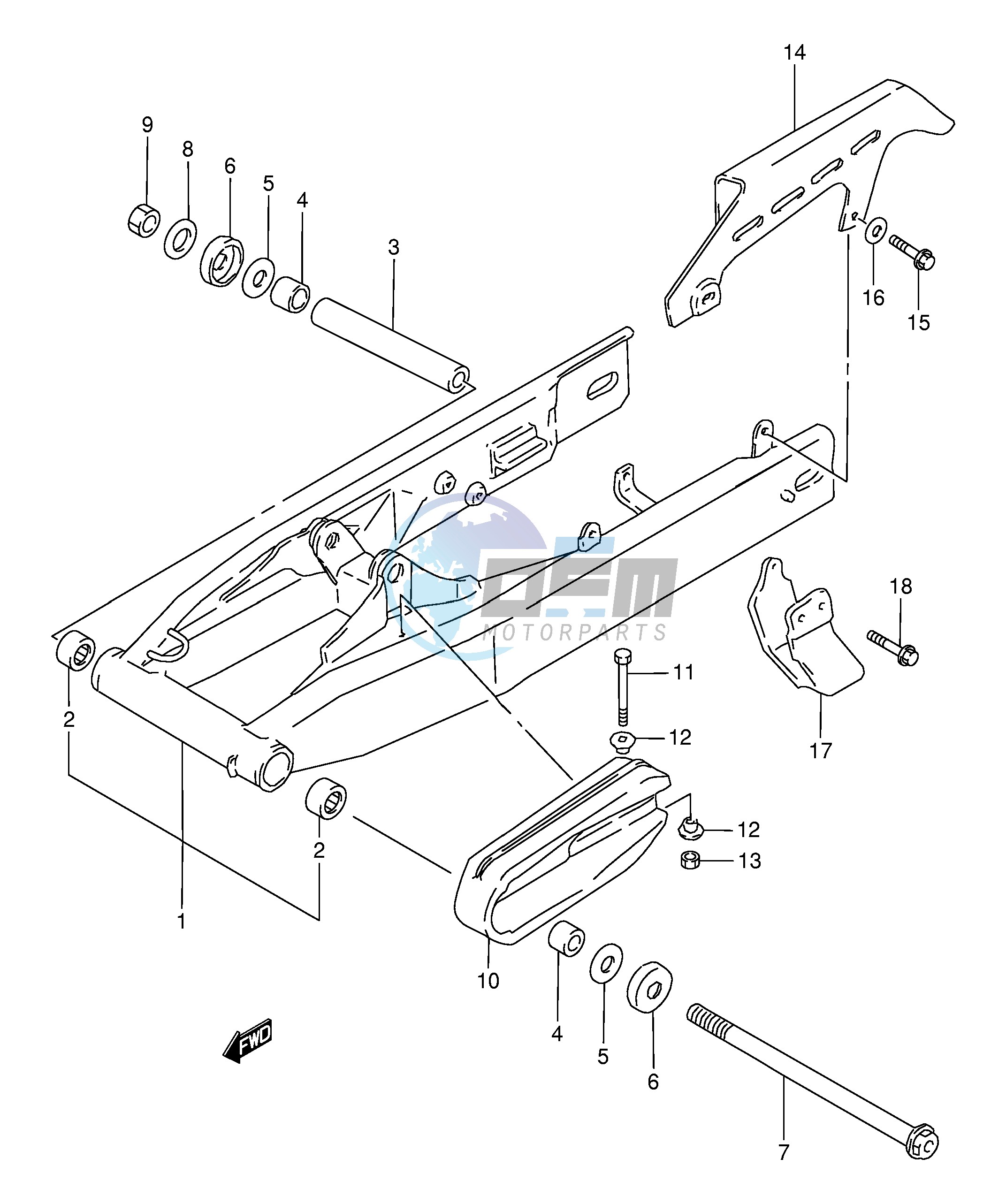 REAR SWINGING ARM