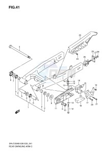 DR-Z125 (E28-E33) drawing REAR SWINGING ARM