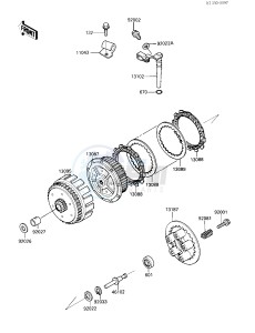 KL 250 D [KLR250] (D4-D6) [KLR250] drawing CLUTCH