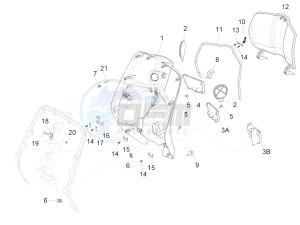 Sprint 50 4T 2V 25 kmh (EMEA) drawing Front glove-box - Knee-guard panel