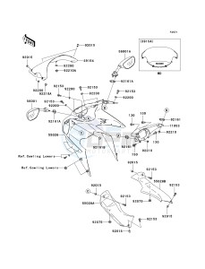 ZX 600 M [NINJA ZX-6RR] (M1) [NINJA ZX-6RR] drawing COWLING