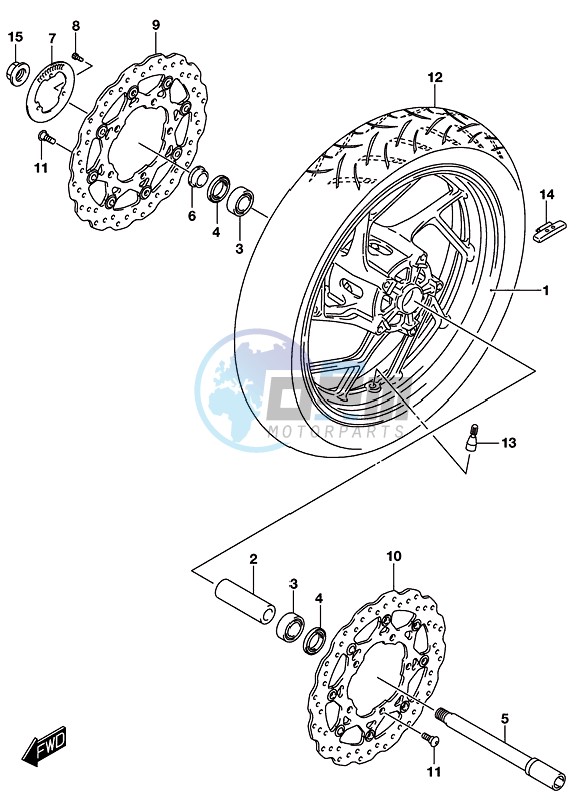 FRONT WHEEL (GSX-S750AL8 E21)