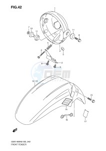 GSX1400 (E2) drawing FRONT FENDER