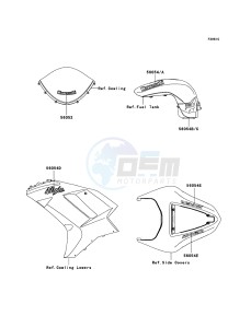 NINJA_ZX-6R ZX600P8F FR GB XX (EU ME A(FRICA) drawing Decals(Blue)