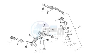 TUONO 1100 V4 FACTORY E4 SUPERPOLE ABS (APAC) drawing Rear master cylinder