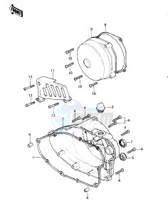 KDX 400 A [KDX400] (A1-A2) [KDX400] drawing ENGINE COVERS