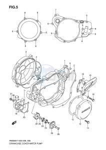 RM250 (E3-E28) drawing CRANKCASE COVER-WATER PUMP