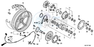 VFR800XB Crossrunner E drawing REAR WHEEL