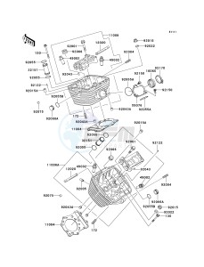 VN 800 A [VULCAN 800] (A10-A11) [VULCAN 800] drawing CYLINDER HEAD