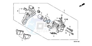 CB600FA Europe Direct - (ED / 25K) drawing REAR BRAKE CALIPER (CB600F/F3)