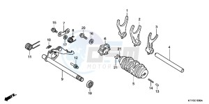 CBR125RTC drawing GEARSHIFT DRUM