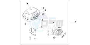 FJS600A SILVER WING drawing TOP BOX 45L MAGNUM GRAY METALLIC