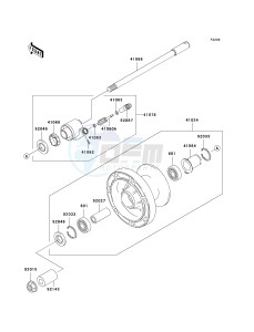 VN 800 E [VULCAN 800 DRIFTER] (E6F) E6F drawing FRONT WHEEL