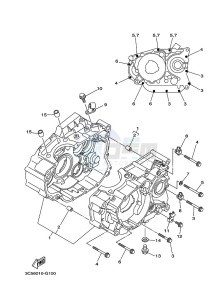 XT250 (B7C3) drawing CRANKCASE