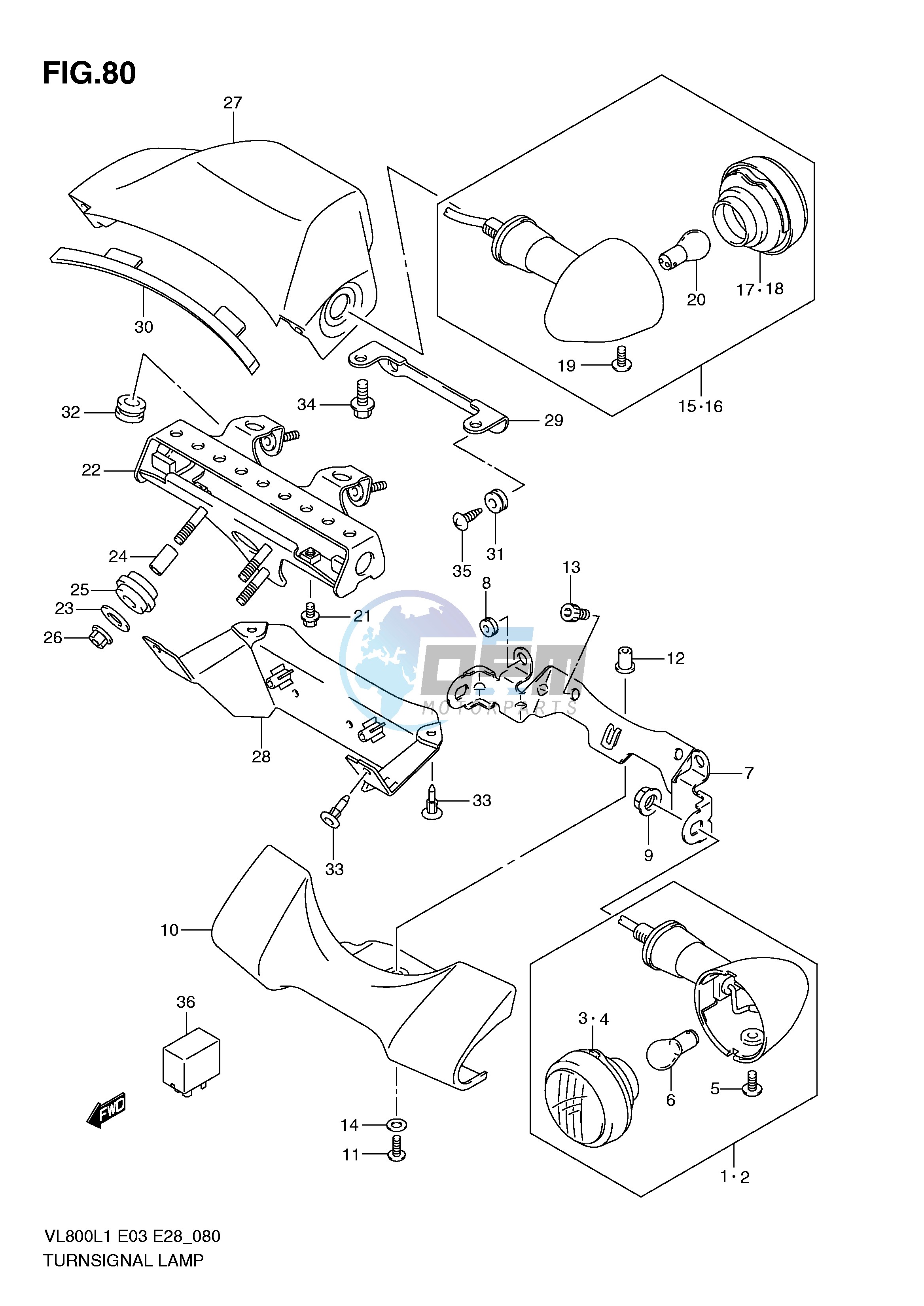 TURNSIGNAL LAMP (VL800L1 E28)