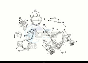 SYMPHONY ST 125 LC (XL12WW-EU) (E5) (M1) drawing HANDLE COVER - HEAD LIGHT