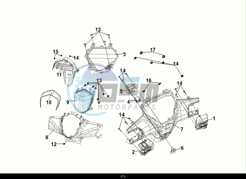 HANDLE COVER - HEAD LIGHT