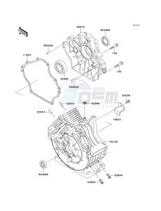 KAF 300 B [MULE 500] (B1-B2) [MULE 500] drawing CRANKCASE