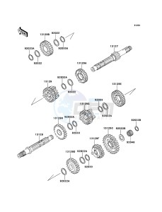 KLF250 KLF250-A3 EU GB drawing Transmission