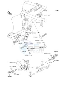 KLX 250 T [KLX250S] (T8F) T9F drawing FOOTRESTS