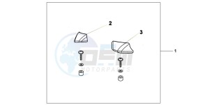 CBF1000S drawing PILLION ARM REST SET