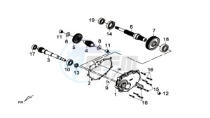 MAXSYM 600 I ABS EXECUTIVE SPORT L6 drawing MISSION CASE - DRIVE SHAFT