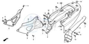 XL1000V VARADERO drawing SEAT COWL/SIDE COVER