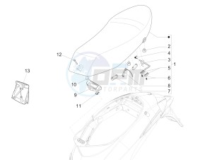 Liberty 125 4t 3v ie e3 drawing Saddle seats - Tool roll