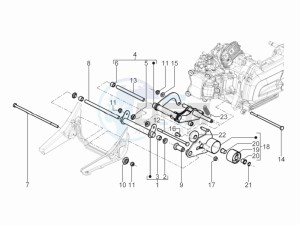 BV 350 4T 4V ie E3 ABS (USA) Usa drawing Swinging arm