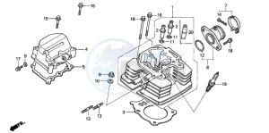 TRX350FM FOURTRAX 350 4X4 drawing CYLINDER HEAD