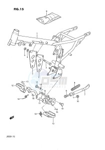 JR50 (P3) drawing FRAME - FOOTREST