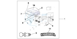 SH150R 125 drawing TOP BOX 35 L NH-A12M