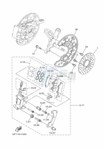 YFZ450R YFZ45YSSK (BW2E) drawing FRONT BRAKE CALIPER