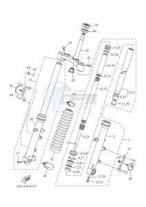 XSR700 MTM690D-U (BJY2) drawing FRONT FORK