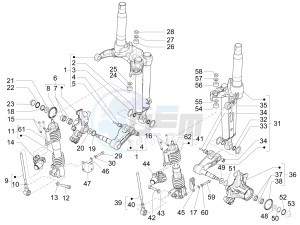 MP3 500 LT E4 Sport - Business (EMEA) drawing Fork's components (Mingxing)