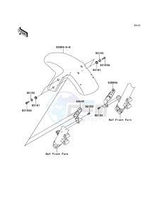 ER-6n ER650A7F GB XX (EU ME A(FRICA) drawing Front Fender(s)