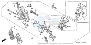 VFR800A9 UK - (E / ABS MME) drawing R. FRONT BRAKE CALIPER