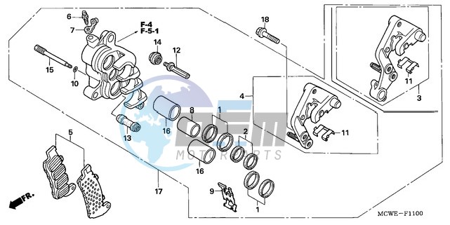 R. FRONT BRAKE CALIPER