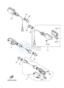 XT250 XT250M (B1UC) drawing FLASHER LIGHT