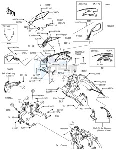 NINJA 650 EX650KHFA XX (EU ME A(FRICA) drawing Cowling