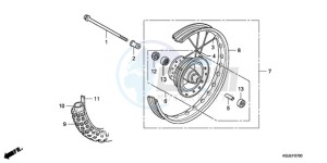 CRF80F9 Mexico - (MX) drawing FRONT WHEEL