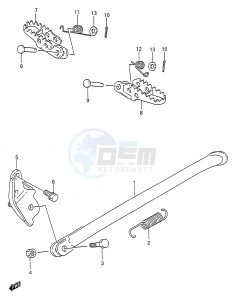 RM125 (E28) drawing STAND - FOOTREST