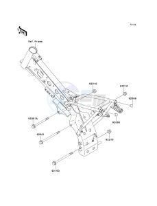 KLX 110 A (KLX110 MONSTER ENERGY) (A6F-A9FA) A8F drawing ENGINE MOUNT