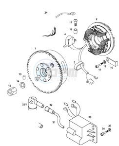 SPRINT_SPORT_45kmh_L1 50 L1 drawing Magneto assembly-electric starter