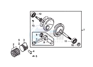 ORBIT II 50 drawing CRANKSHAFT / PISTON / PISTON RING