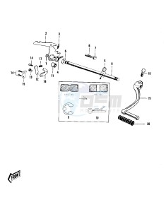 F4 [SIDEWINDER] 250 [SIDEWINDER] drawing GEAR CHANGE MECHANISM