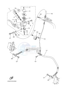 YFM700R YFM7RSED RAPTOR 700 SPECIAL EDITION (1VS2 1VS3 1VS4) drawing FRONT MASTER CYLINDER