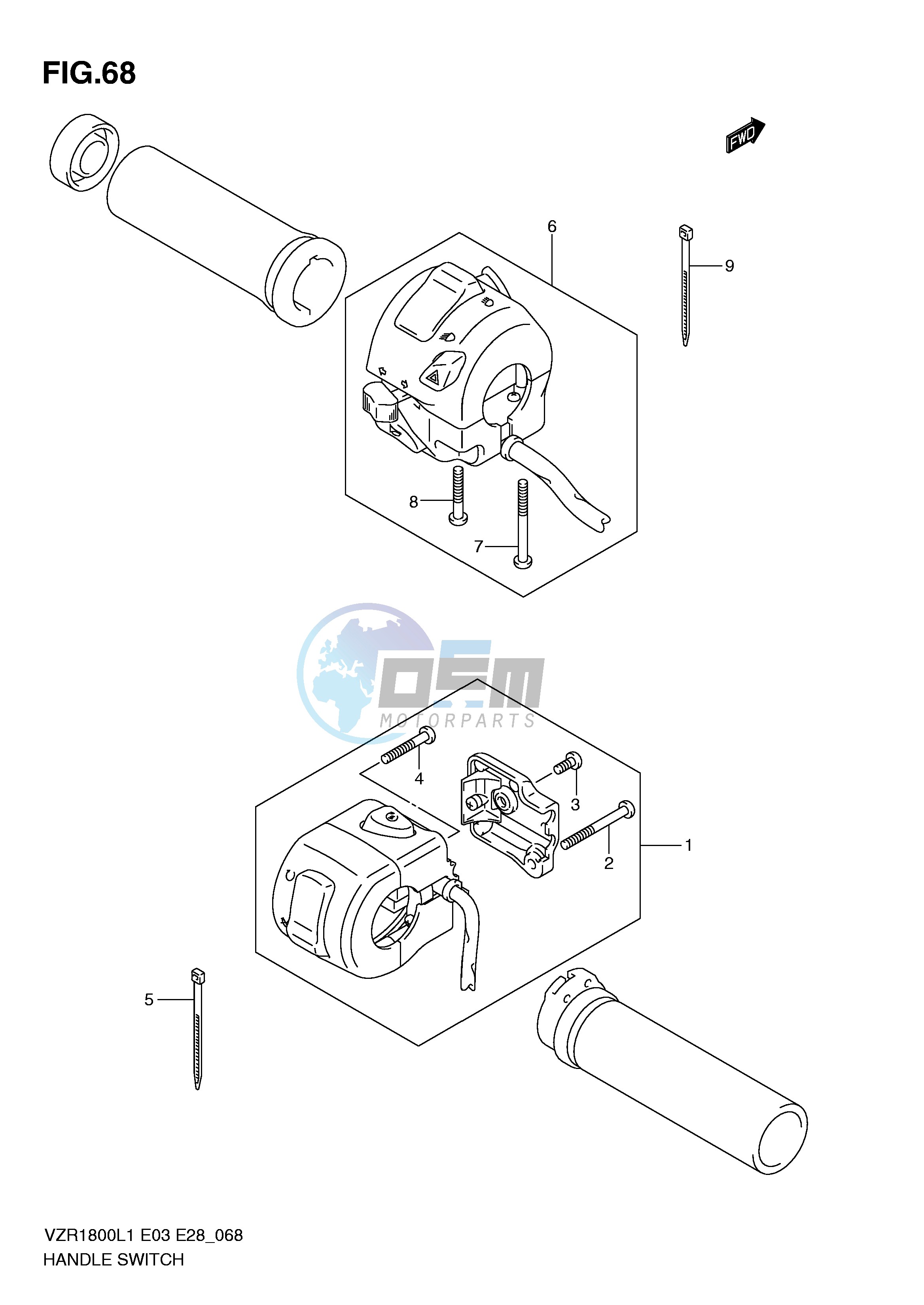 HANDLE SWITCH (VZR1800L1 E33)