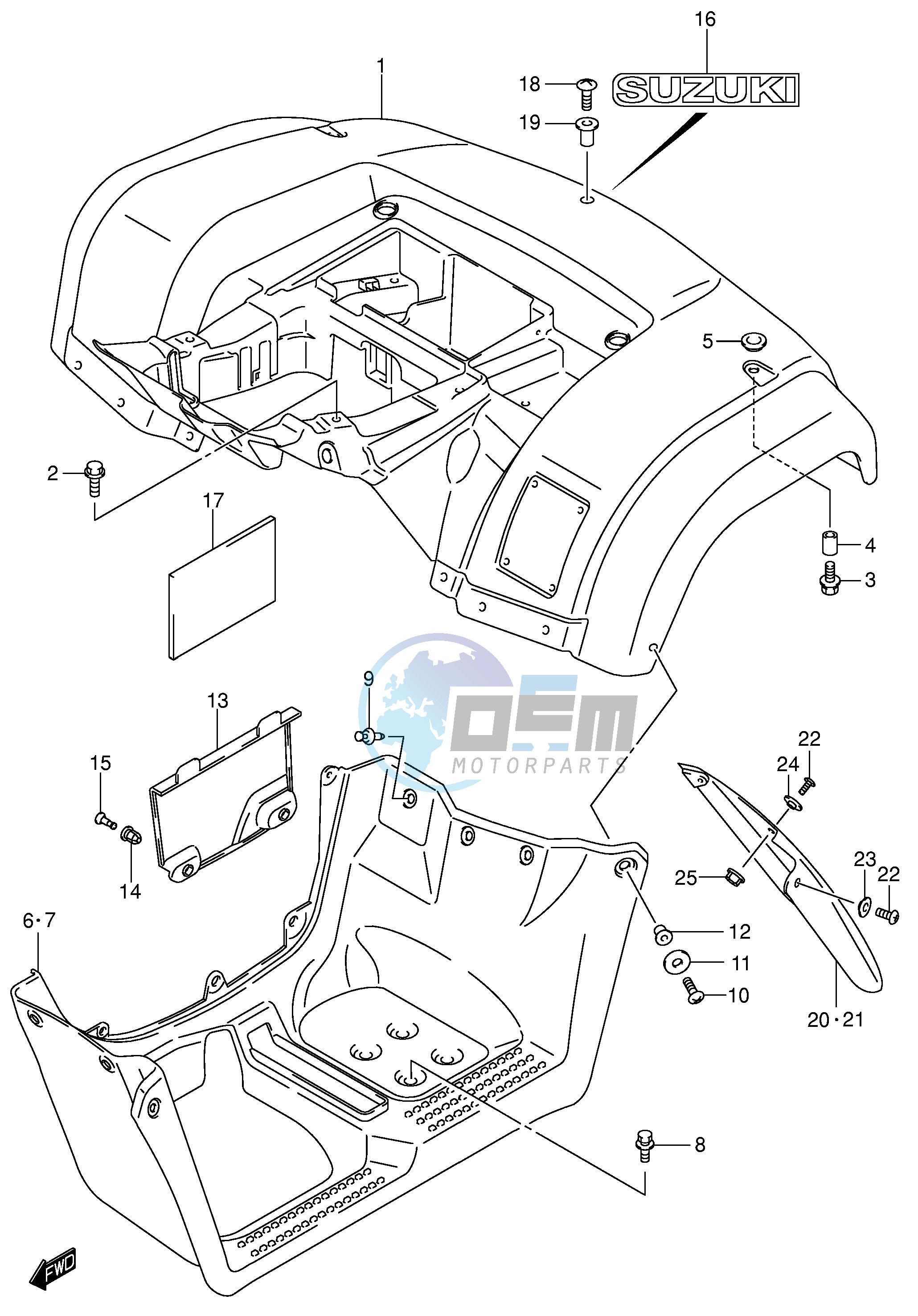 REAR FENDER (MODEL K3)