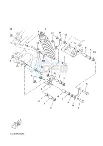 YZF-R125A YZF-R125 ABS R125 (5D7T 5D7T 5D7T 5D7T) drawing REAR SUSPENSION